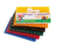 Pate a bougie graine creative a modeler 1300g coloris       assortis 6 plaques