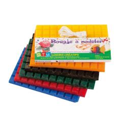 Pate a bougie graine creative a modeler 1300g coloris       assortis 6 plaques