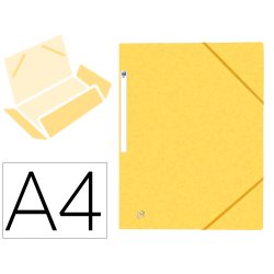 Chemise elastique 3 rabats oxford topfile+ a4 jaune