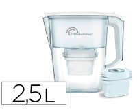 Carafe filtrante claire + 1 cartouche de filtration       capacite 2,5l