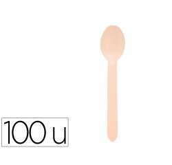 Cuillere bois  jetable 160mm sct x100 unites