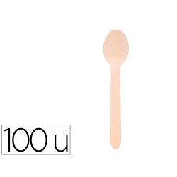 Cuillere bois  jetable 160mm sct x100 unites