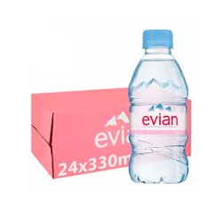 Eau evian bouchon plat rpet 33cl/24