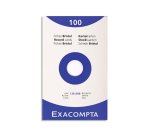 Etui de 100 fiches exacompta bristol blanc uni non         perforee 125x200mm