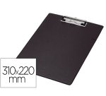 Porte-bloc q-connect carton recouvert pvc  paisseur 3mm   porte-stylo 220x310mm coloris noir