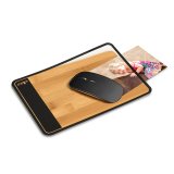 Tapis de souris cep noir et bambou 210x150mm ep 2mm