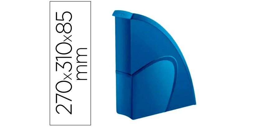 Porte-revues cep riviera polystyrene capacite 700f     270x310x85 mm coloris bleu    porcelaine