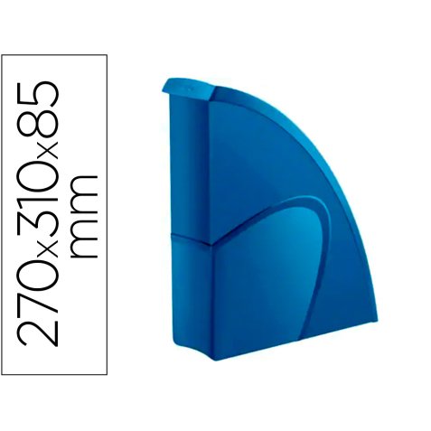Porte-revues cep riviera polystyrene capacite 700f     270x310x85 mm coloris bleu    porcelaine