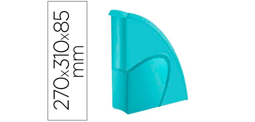 Porte-revues cep riviera polystyrene capacite 700f     270x310x85 mm coloris vert    d'eau