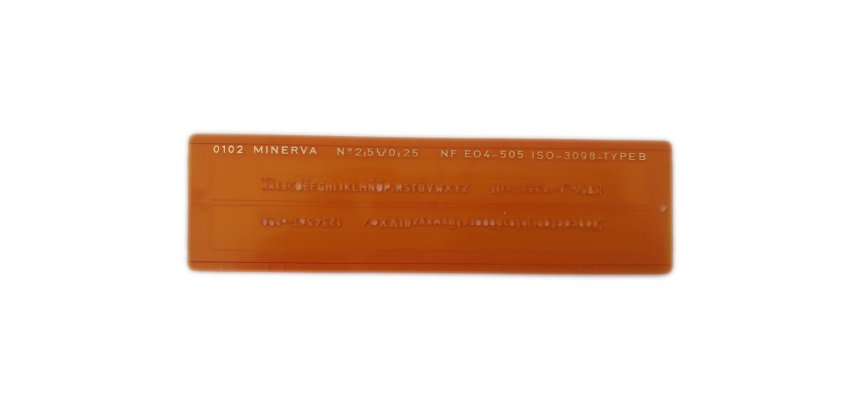 Trace-lettres minerva tracage technique 2.5mm orange