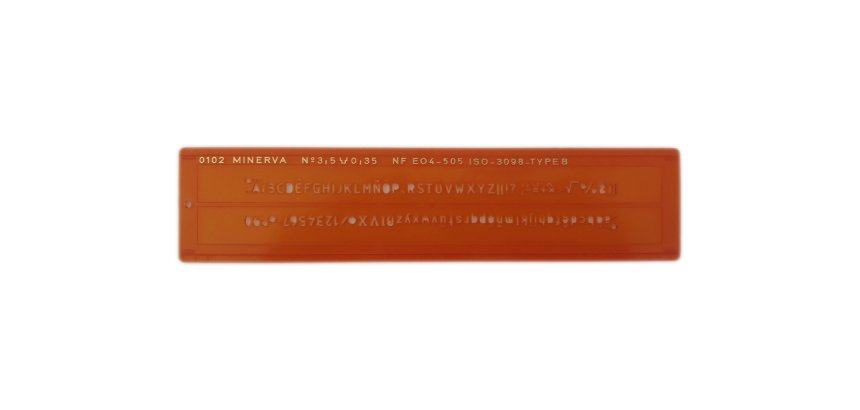 Trace-lettres minerva tracage technique 3.5mm orange