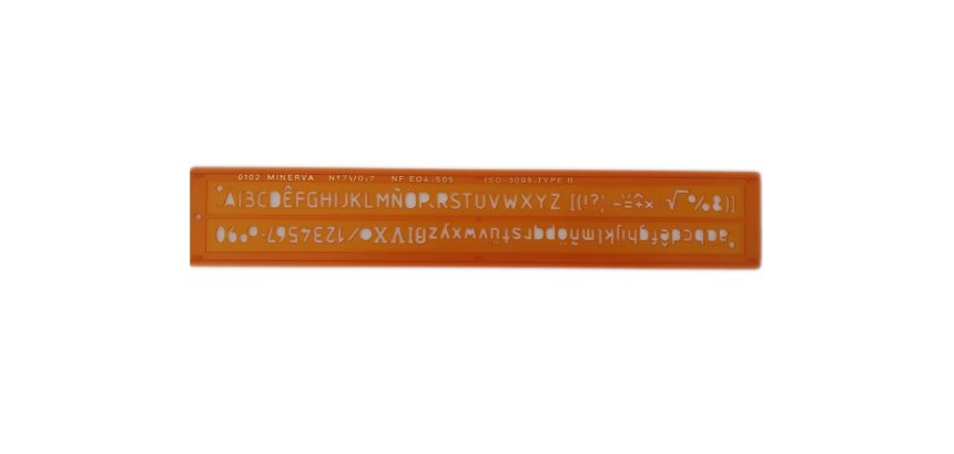 Trace-lettres minerva tracage technique 7mm orange