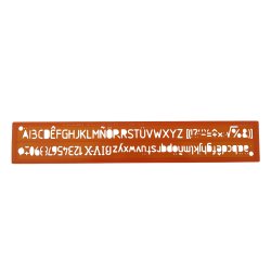 Trace-lettres minerva tracage technique 14mm orange