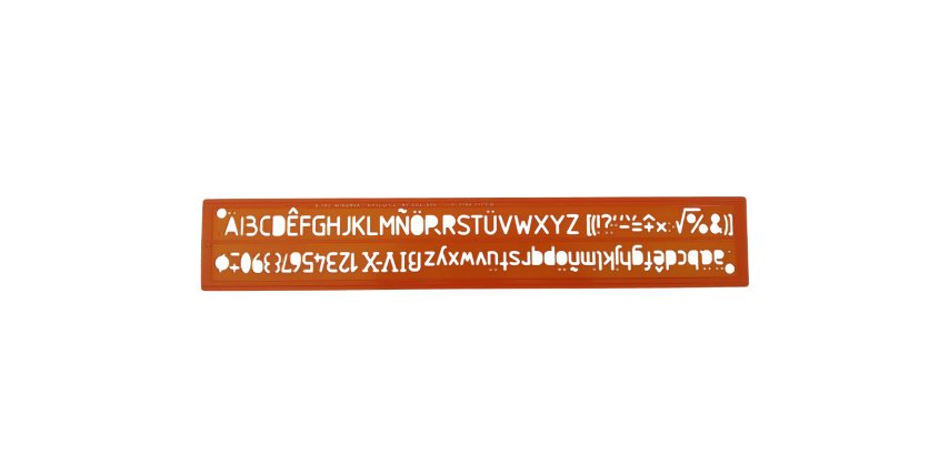 Trace-lettres minerva tracage technique 14mm orange