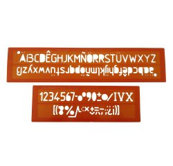 Trace-lettres minerva tracage technique 20mm orange