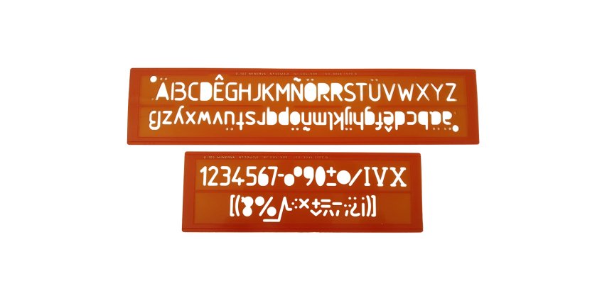 Trace-lettres minerva tracage technique 20mm orange