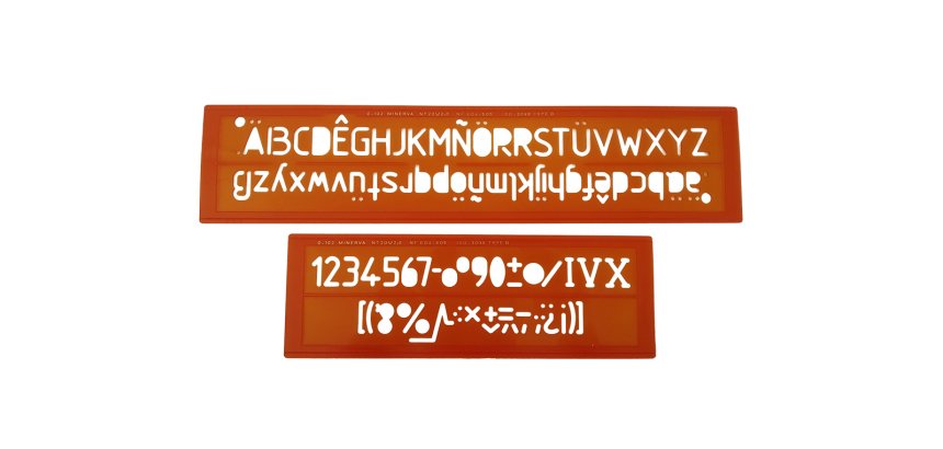 Trace-lettres minerva tracage technique 20mm orange