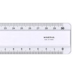 Regle plate tripe decimetr s minerva 2 biseaux 30 cm