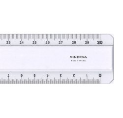 Règle plate 2 biseaux, 300 mm