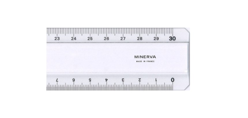 Regle plate tripe decimetr s minerva 2 biseaux 30 cm