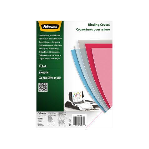 Boîte de 100 plats de couvertures PET A4 200 microns 5384701