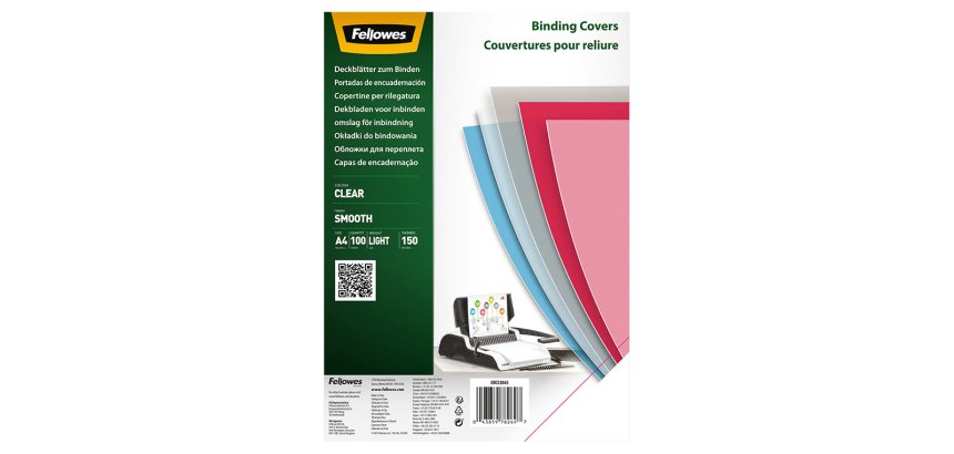 Couvertures fellowes transparente pvc 150 micra    pack de 100