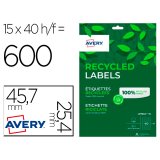 Etiquette autocollante avery adresse recyclee laser 45,7 x 25,4mm boite de 600 blanc