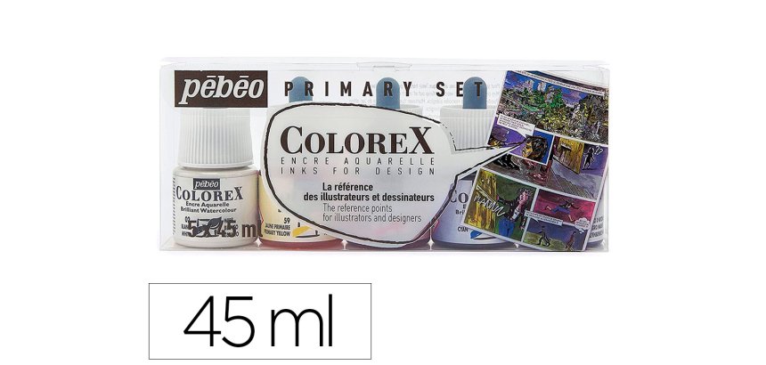 Kit colorex set 5x45ml primaire 5 encres