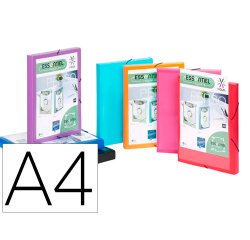 Boite de classement coolbox a4 dos 3cm polypropylene      essentiel recycle coloris     assortis