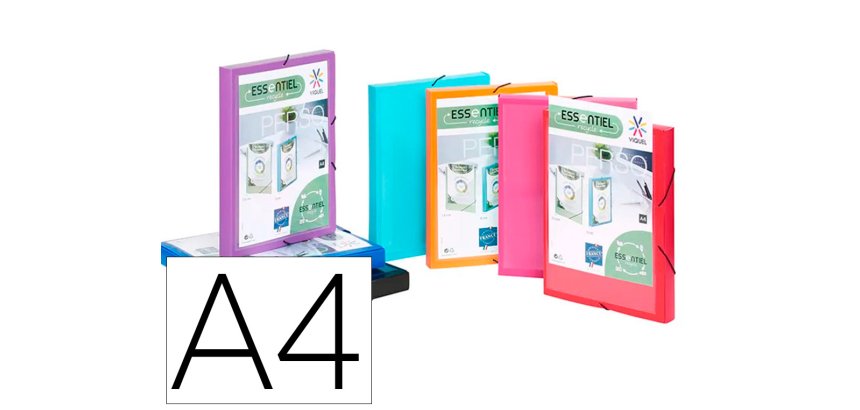 Boite de classement coolbox a4 dos 3cm polypropylene      essentiel recycle coloris     assortis