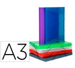 Boîte de classement plastique Viquel Coolbox A3 dos 3 cm couleurs assorties
