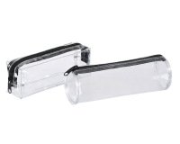 Trousse scolaire clear dimensions rond 22x7x7cm      dimensions rectangle 21x7x5cm coloris transparent