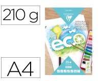 PAPIER BLANC RECYCLÉ, Bloc de 25 feuilles 210g/m2 au format A4 (21x29 ,7cm) - Blanc