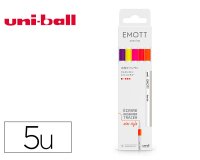 Pochette emott 5 feutres passion colors pointe fine    coloris assortis