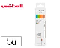 Pochette emott 5 feutres natural colors pointe fine    coloris assortis