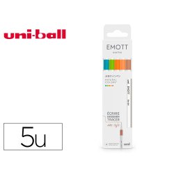 Pochette emott 5 feutres natural colors pointe fine    coloris assortis