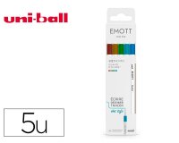 Pochette emott 5 feutres island colors pointe fine     coloris assortis