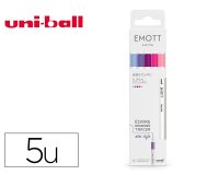 Pochette emott 5 feutres floral colors pointe fine     coloris assortis