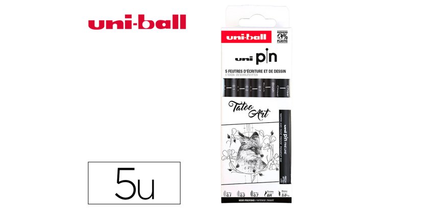 Feutre technique PIN 'Tatoo Art' PF, set de 5