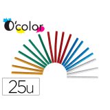 Recharge pistolet   colle pailletee   chaud tout usage  5 couleurs 7mmx10cm 100gr     sachet de 25 un
