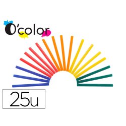 Recharge pistolet   colle de couleurs   chaud tout usage 5 couleurs 7mmx10cm 100gr       sachet de 25 un