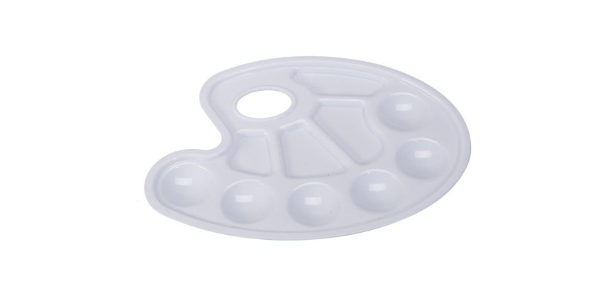 Palette ovale classique 10 trous 17x23cm