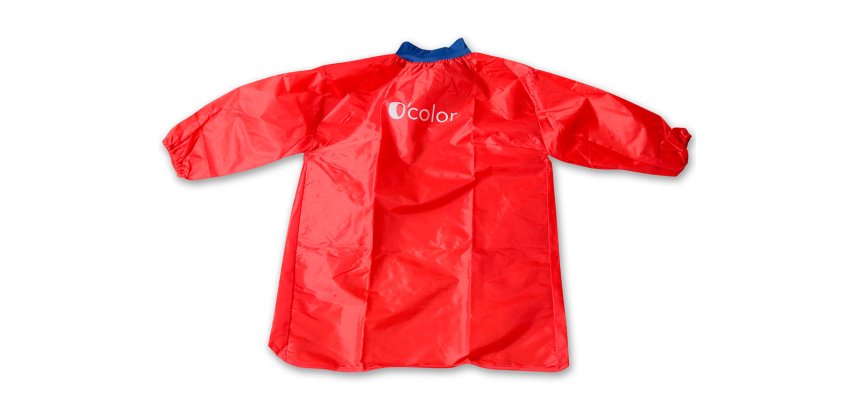 Tablier de protection lavable o'color pour enfant de 2-4 anscouleur rouge