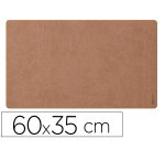 Rhodiarama sous-main souple S (60x35 cm) simili cuir italien - étui kraft - Taupe
