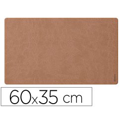Rhodiarama sous-main souple S (60x35 cm) simili cuir italien - étui kraft - Taupe