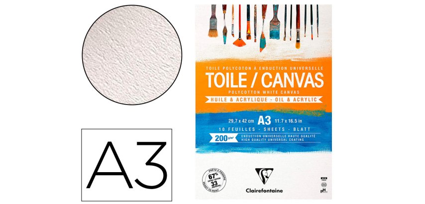Toile à peindre Cosmos bloc collé 10F A3 200g