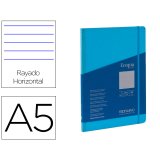 Carnet eq plus fabriano a5 lign e turquoise 90g 80f