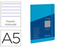 Carnet eq plus fabriano a5 lign e turquoise 90g 80f