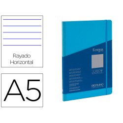 Carnet eq plus fabriano a5 lign e turquoise 90g 80f