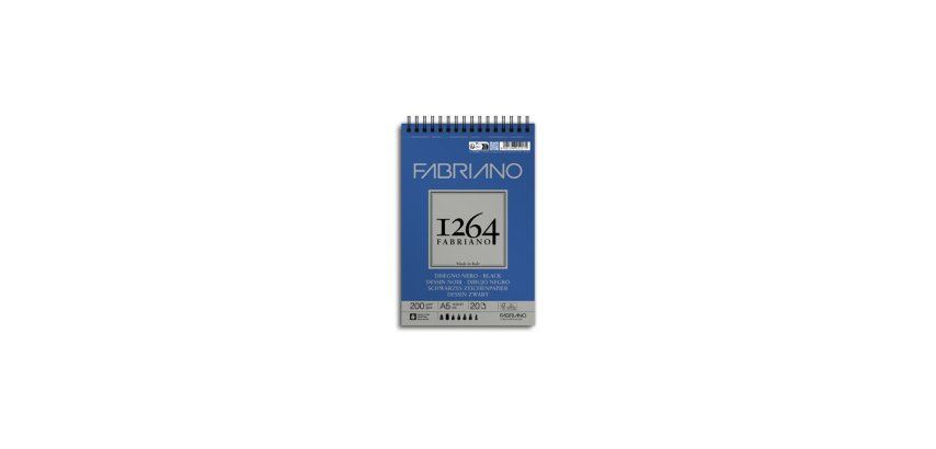 Bloc dessin 1264 fabriano a5 noir 200g  20f